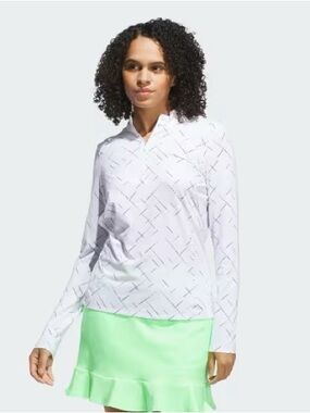 ULTIMATE365 PRINTED QUARTER-ZIP MOCK NECK TOP | COOL FEEL